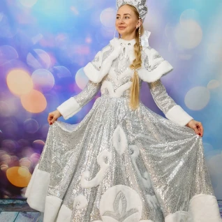 Снегурочки вип серебряная костюм