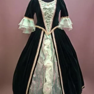 Женское платье в стиле барокко, драгоценный изумруд