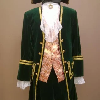 Мужской исторический костюм барокко (Зелёный)