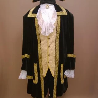 Мужской исторический костюм барокко графитовый