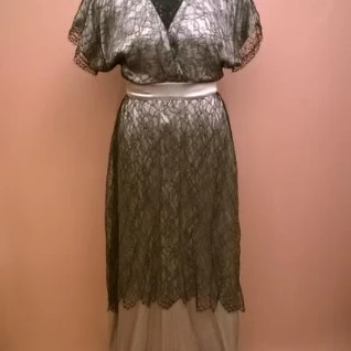 Женское историческое платье в стиле модерн (Бежевое)