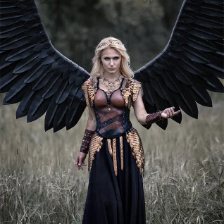 Огромные черные крылья