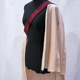 Льняной античный плащ-плиссе