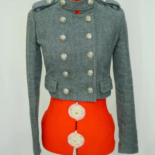 Болеро милитари серое