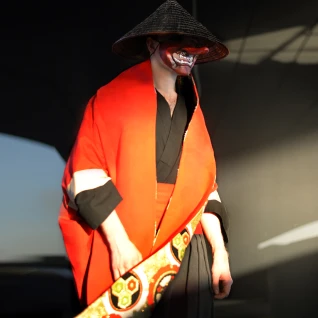 Костюм Кимоно Мужской Японский Tengu 天狗
