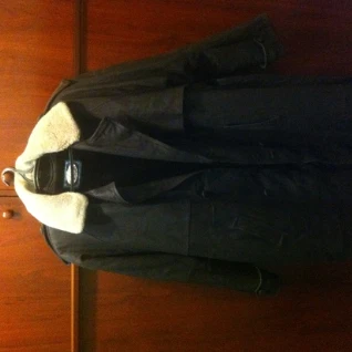 Плащ кожаный новый,длинный ,р 56-58 формат аля 90-е с теплой подстежкой