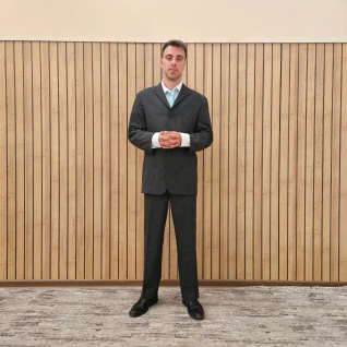 Костюм деловой мужской темный асфальт 