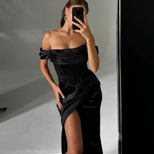 Платье вечернее Юника чёрное