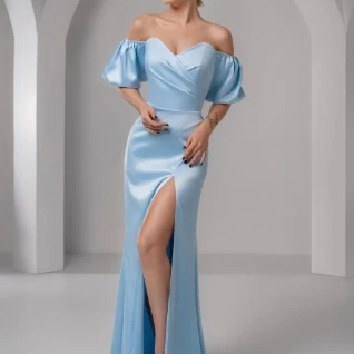 Платье вечернее Альямо Голубое