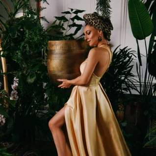 Платье вечернее Одетта золотое