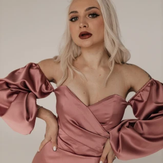 Платье вечернее Данина пудровое