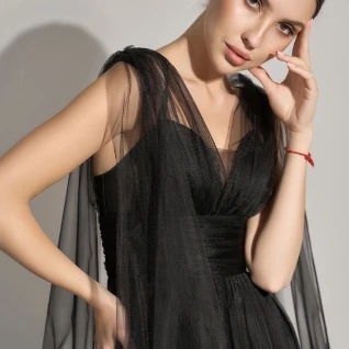 Платье вечернее Марра черное двойка