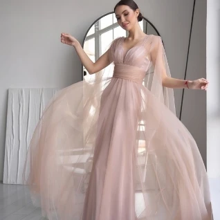 Платье Марра пудра двойка