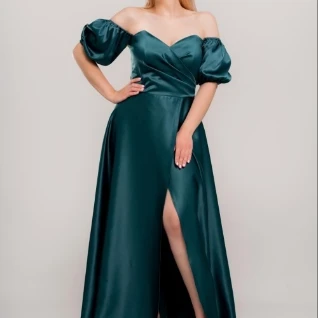 Платье вечернее Рекара изумруд