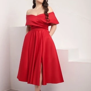 Платье вечернее Альбина Red миди