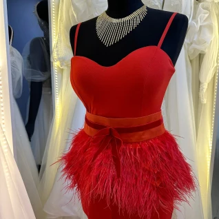 Пояс Марабу Красный