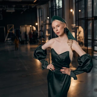 Платье вечернее Косми изумруд