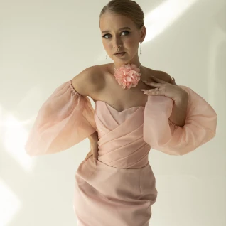 Платье вечернее Зиновья пудра