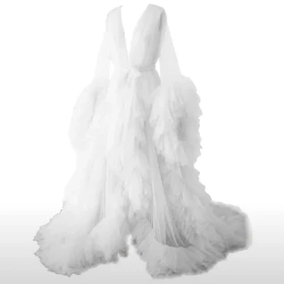 Будуар накидка Сантья белая