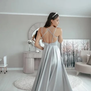 Платье вечернее Диона основа grey