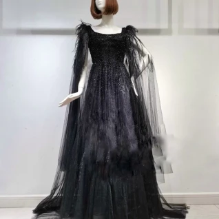 Платье вечернее Аббис чёрное