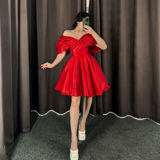 Платье вечернее Лора красное 2