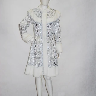 СНЕГУРОЧКА классика с пелериной (парча белая)