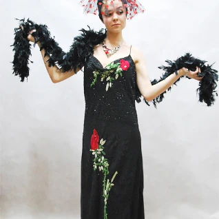 ПЛАТЬЕ РЕТРО 20-30 годы (стиль Голливуд) №1