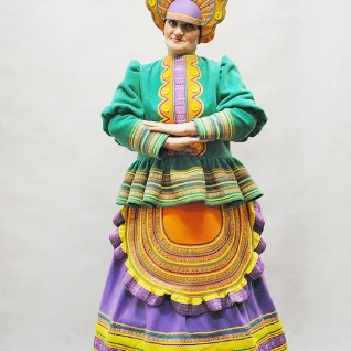 "РУССКИЙ НАРОДНЫЙ КОСТЮМ ""Дымковская игрушка"" (флис) №3"