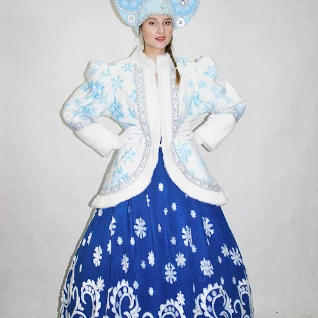 КОСТЮМ СНЕГУРОЧКИ ДЛЯ УЛИЦЫ №1 (флис, мех)