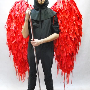 КОСТЮМ АНГЕЛА С КРАСНЫМИ КРЫЛЬЯМИ