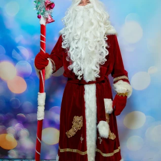 Дед Мороз костюм бордовый 