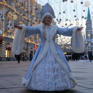 Снегурочка вип голубая костюм