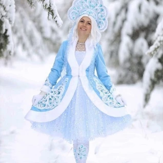 Снегурочка вип голубая костюм