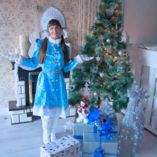 Снегурочка голубая костюм