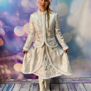 Снегурочка серебряная костюм