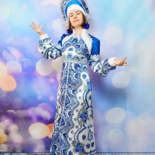 Снегурочка Гжель костюм