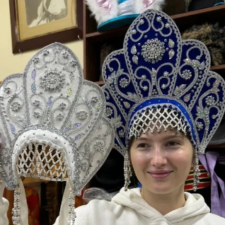 Костюм снегурочки новый синий