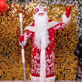 Дед Мороз костюм бордовый 