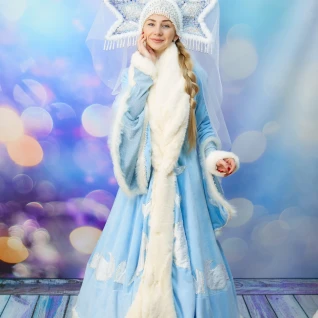 Снегурочка вип голубая костюм 