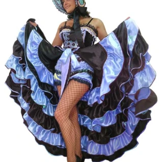 Канкан голубой платье