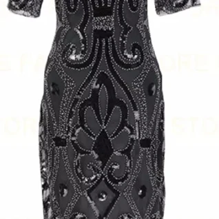 Платье Люкс черное с рукавом