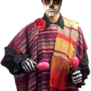 День мертвых пончо Костюм