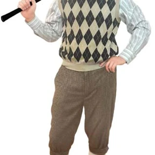 Ретро гольфист Костюм