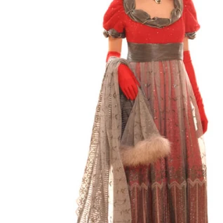 Платье Красное с серебром 