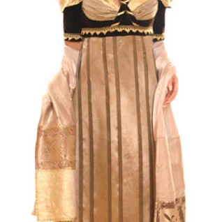 Платье Золотое с коричневым