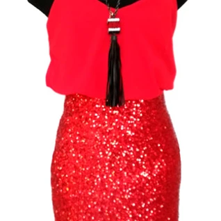 Платье красные пайетки