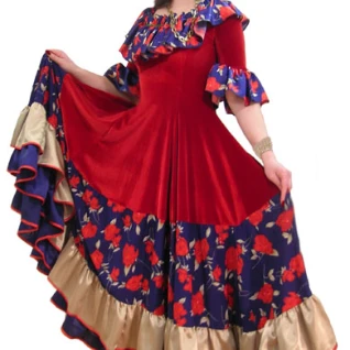 Бархатное цыганское платье