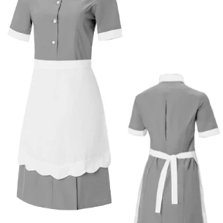 Горничная платье серое