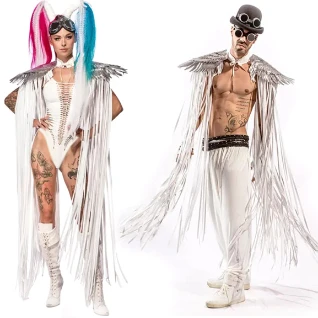 Крылья на плечи серебряные